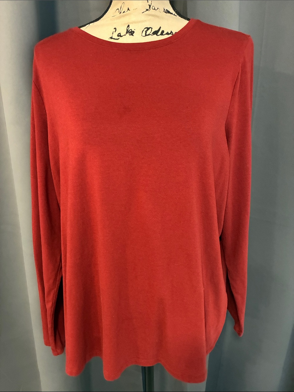 Style & Co. Deep Wine Crewneck Top